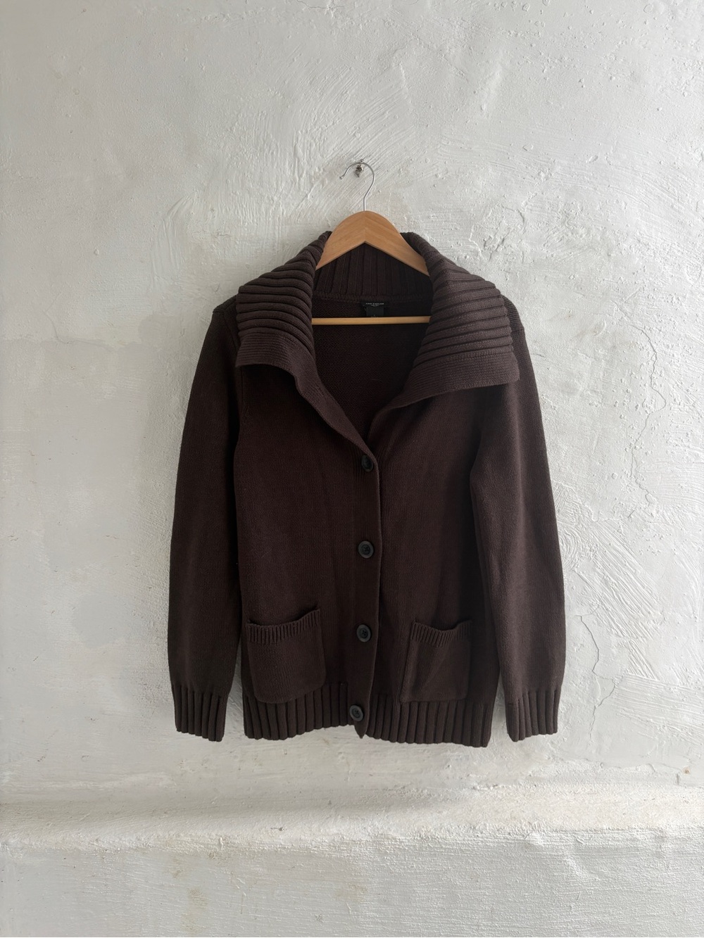 Ann Taylor vintage styled brown collared cardigan